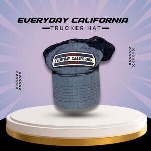 Everyday California Trucker Hat Navy Blue Mesh Adjustable Snapback La Jolla Desi